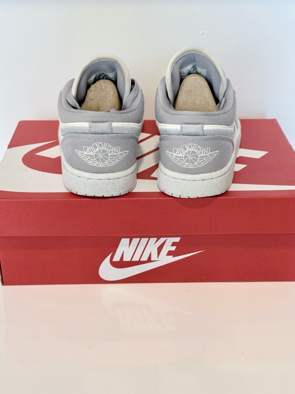 Nike Women's Air Jordan 1 Low SE Light Steel Grey Size 7.5 original box near new - Picture 10 of 12